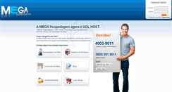 Desktop Screenshot of megahospedagem.com.br